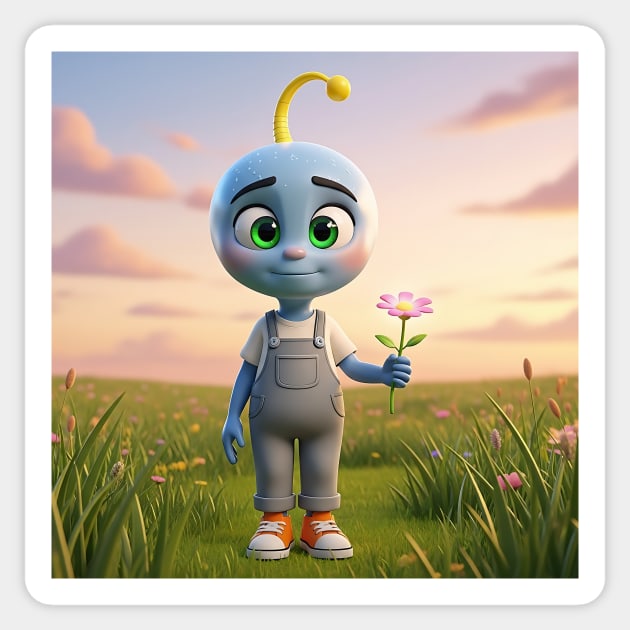 Tiko Blue - Empathy Guide Sticker by Marco Pinhal